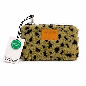 WOUF Olivia Small Pouch Coin Purse Wallet NWT Recycled Leopard Spain